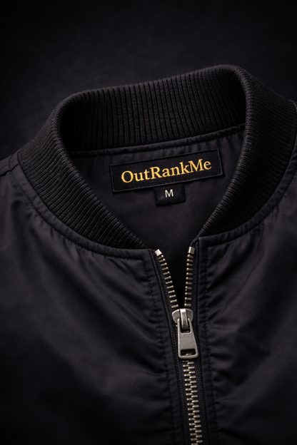OutRankMe™ Tactical Bomber Jacket — Wear Your Story